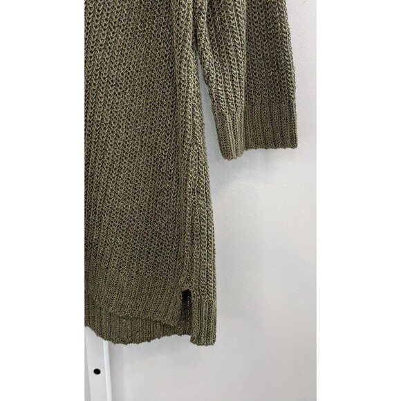 Coldwater Creek Women’s Sweater 1X  (16W-18W) Green Metallic Knit Pullover Tunic - Picture 8 of 9